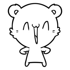 happy bear cartoon
