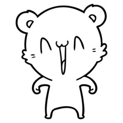 happy polar bear cartoon