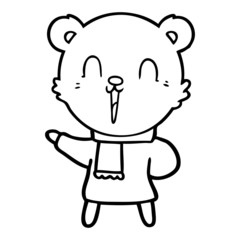 happy cartoon polar bear