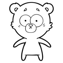 worried bear cartoon