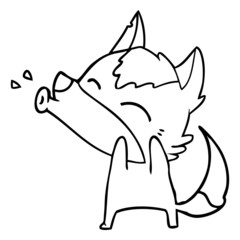 howling wolf cartoon