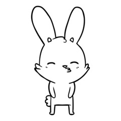 curious bunny cartoon