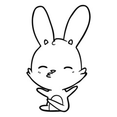 curious bunny cartoon