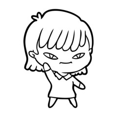 cartoon woman