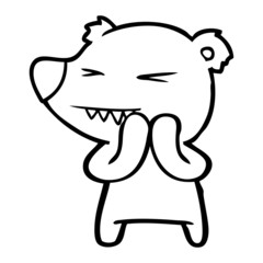 angry polar bear cartoon