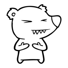 angry bear cartoon