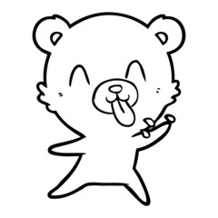 rude cartoon bear