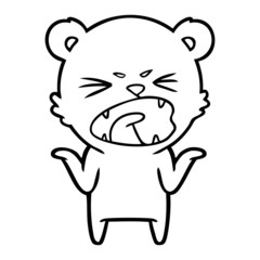 angry cartoon polar bear