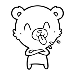 rude cartoon bear