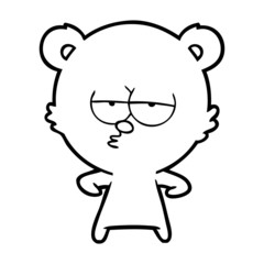 bored polar bear cartoon