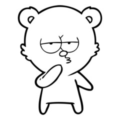 bored polar bear cartoon