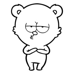 bored bear cartoon