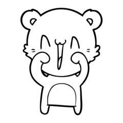 happy polar bear cartoon
