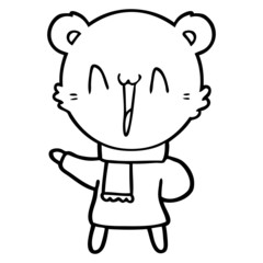 happy bear cartoon