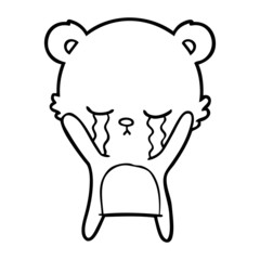 crying cartoon polar bear