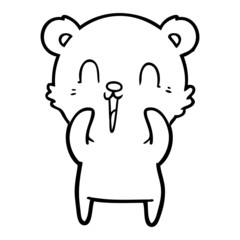happy cartoon bear