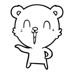 happy cartoon bear