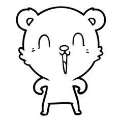 happy cartoon bear