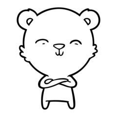 happy cartoon polar bear