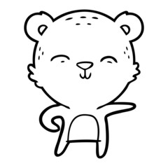 happy cartoon bear