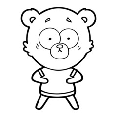 Fototapeta premium surprised polar bear cartoon