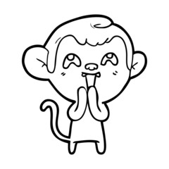 crazy cartoon monkey