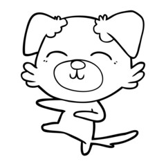 cartoon dog kicking