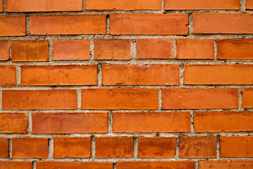 close-up old red brick wall texture background