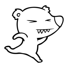 running polar bear cartoon