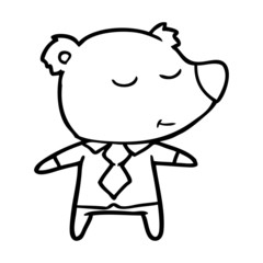 happy cartoon bear wearing shirt