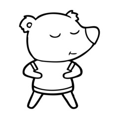 happy cartoon polar bear