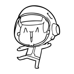 dancing cartoon astronaut