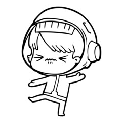 angry cartoon space girl