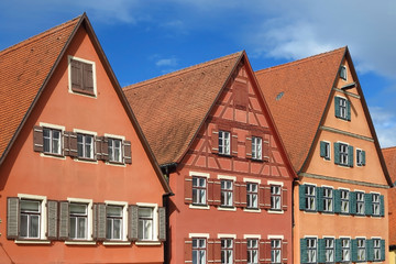 Fototapeta na wymiar Altstadt, Giebel, Dinkelsbühl, Bayern, Deutschland