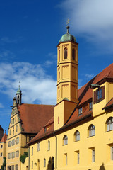 Fototapeta na wymiar Heilig Geist Kirche in Dinkelsbühl, Bayern, Deutschland