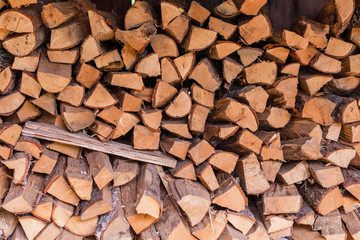 Provision of the stacked firewood