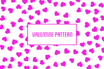 Vector heart seamless pattern. St Valentine red background of hearts hand drawn art icons. Design for Valentines day greeting love card.