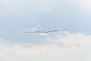 Jet powered RC model of glider, saiplane