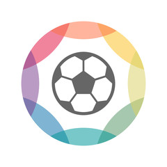 Obraz premium farbiges Icon - Fußball
