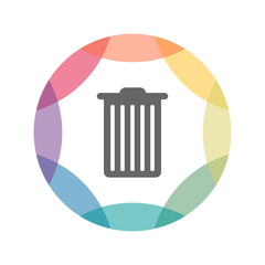 farbiges Icon - Mülleimer