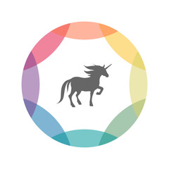 farbiges Icon - Einhorn