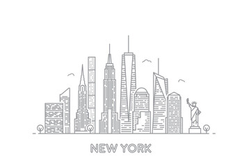New York skyline.