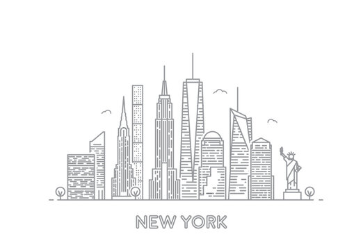 New York skyline.