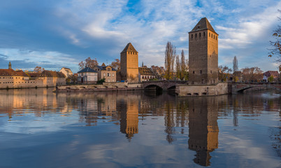 Ponts Couverts from the Barrage Vauban in Strasbourg France