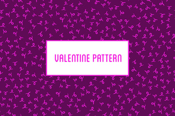 Vector heart seamless pattern. St Valentine red background of hearts hand drawn art icons. Design for Valentines day greeting love card.
