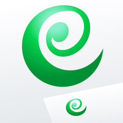 Abstract icon, eco sign in sphere shape, green logo vector for Ecology, Pharmacy, Medicine activity