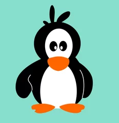 Fotobehang illustratie vector pinguin © emieldelange