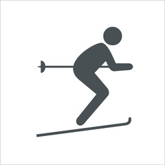 Ski icon.  Illustration