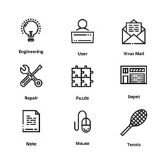 Set of high quality line icon. Icon for web and user interface