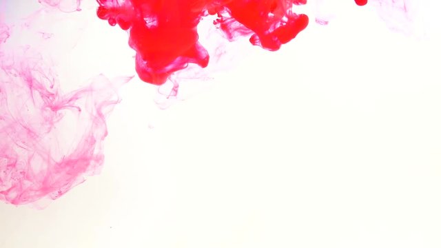 Red ink in water shooting with high speed camera, phantom flex.